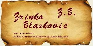 Zrinko Blašković vizit kartica